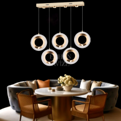 EASD-231 YM 5’li Sıralı Gold LED Avize