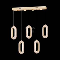 EASD-230 YM 5’li Sıralı Gold LED Avize