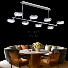 EASD-234 YM 8’li Krom Sarkıt LED Avize