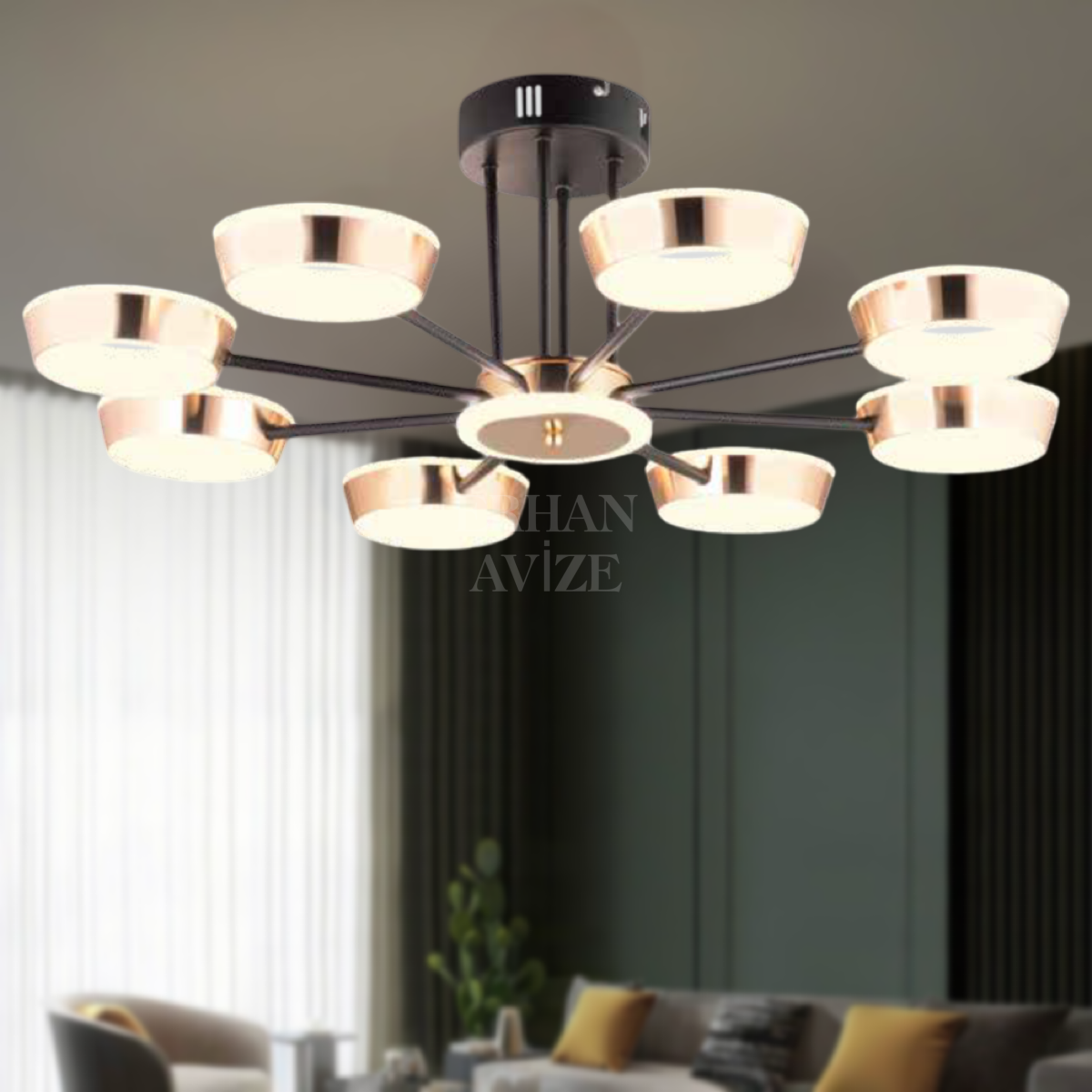 EASD-212 8’li Rose LED Avize