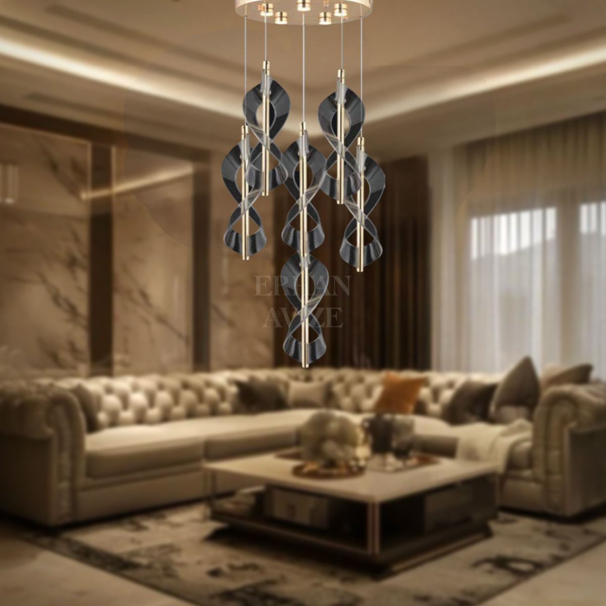 EAAD-203 6’lı Gold Sarkıt LED Avize